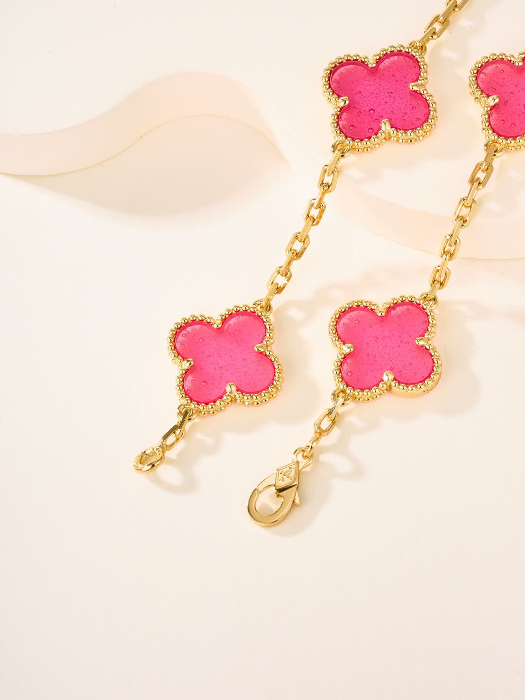 Van Cleef & Arpels Magic Alhambra Pink Enamel Bracelet
